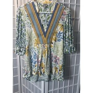 Anthropologie Blink London‎ Blouse Size Small Y2k Babydoll Boho  $70